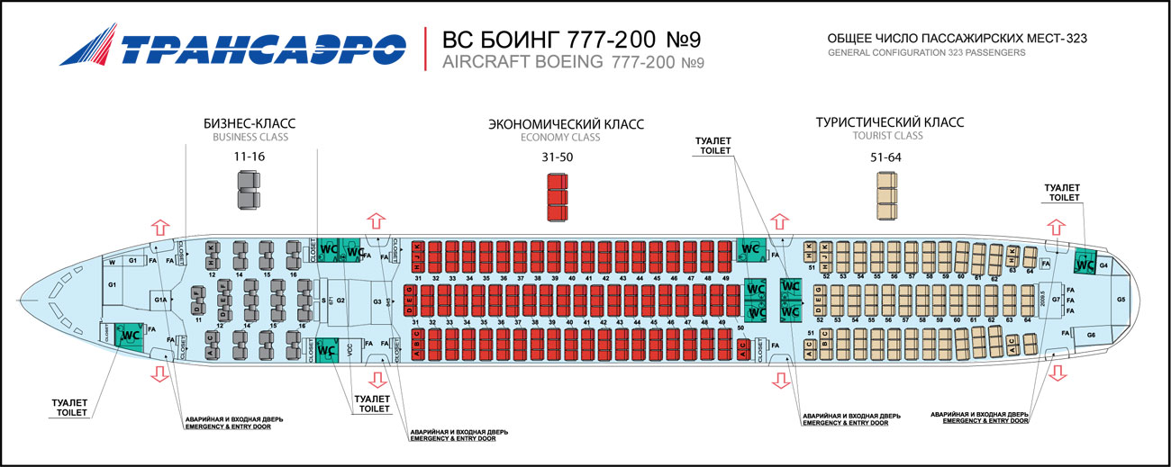 Компоновка кресел боинг 777 300